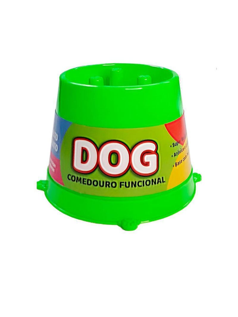 Comedouro Alto Funcional Lento Plástico Anti-formiga verde