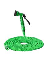 Mangueira Jardim Expansível 15 Metros Resistente Jatos D água Com Gatilho 7 Jatos verde