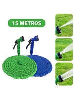 Mangueira Jardim Expansível 15 Metros Resistente Jatos D água Com Gatilho 7 Jatos verde
