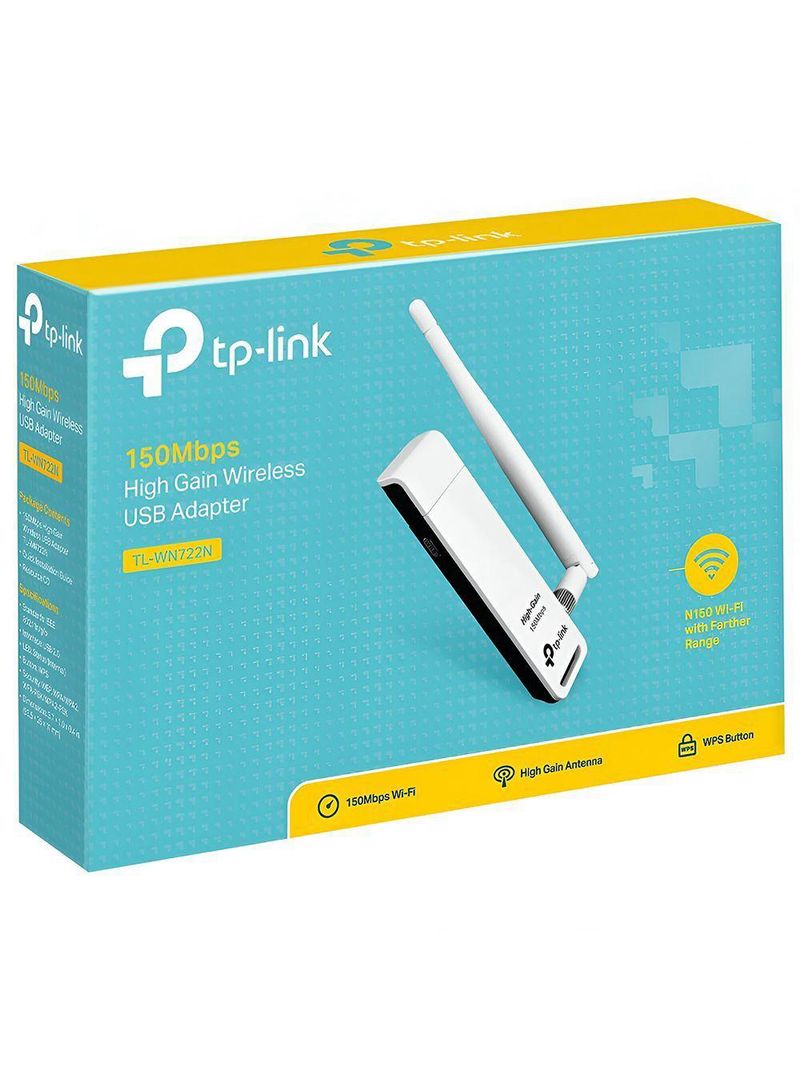 Adaptador Wifi Tp-link Tl-wn722n Usb - 24ghz -150mbps
