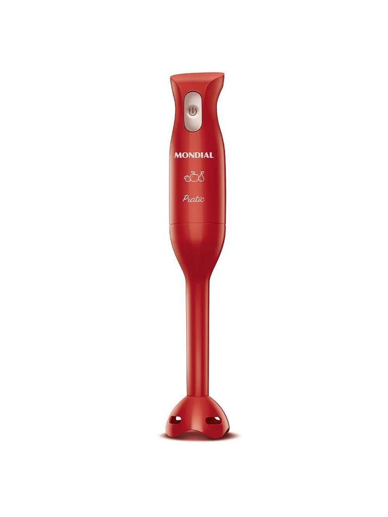 Mixer mondial pratic m-15-r 2 em 1 com copo medidor vermelho – 200 w