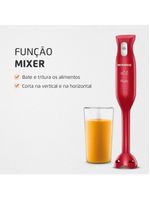 Mixer mondial pratic m-15-r 2 em 1 com copo medidor vermelho – 200 w