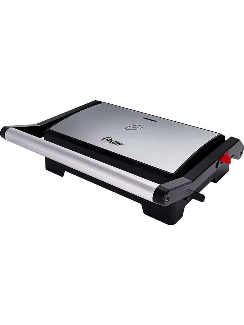 Mini grill elétrico oster ogrl230 2 em 1 com abertura 180° - inox