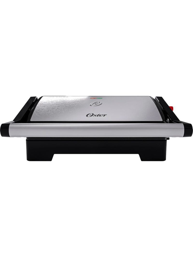 Mini grill elétrico oster ogrl230 2 em 1 com abertura 180° - inox