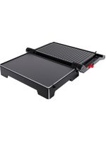 Mini grill elétrico oster ogrl230 2 em 1 com abertura 180° - inox