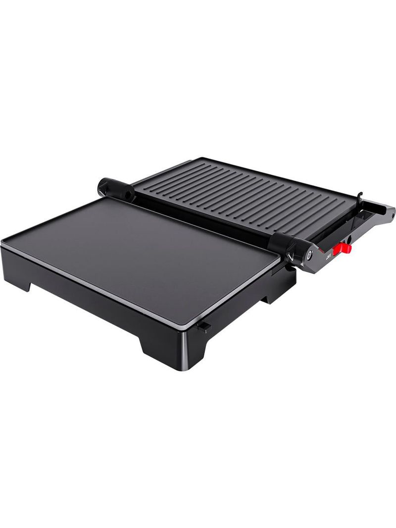 Mini grill elétrico oster ogrl230 2 em 1 com abertura 180° - inox