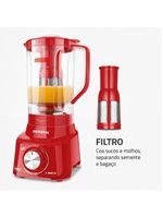 Liquidificador mondial turbo l900 vermelho 900w com 5 velocidades
