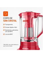 Liquidificador mondial turbo l900 vermelho 900w com 5 velocidades