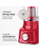 Liquidificador mondial turbo l900 vermelho 900w com 5 velocidades