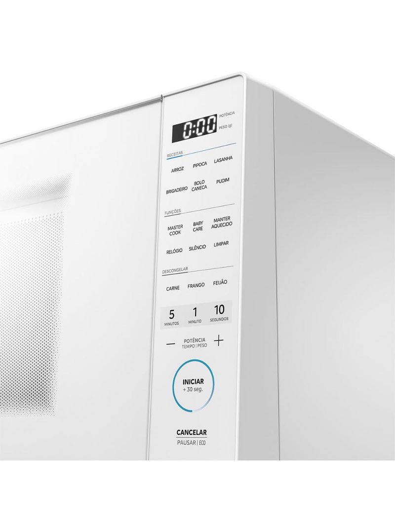 Forno micro-ondas midea mastercook mhp35b 35l masterclean 10 níveis de potência branco