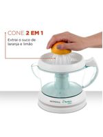 Espremedor de frutas mondial turbo citrus e-01 - branco