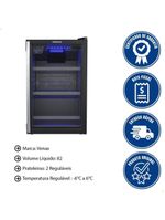 Cervejeira Venax Blue Light 102 Litros Preto Fosco 220V Expvbl102 37702