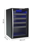Adega Venax Piubella Cave 100l Preto Fosco 220V