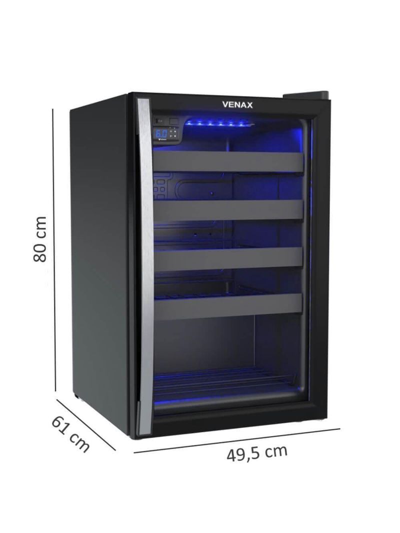 Adega Venax Piubella Cave 100l Preto Fosco 220V
