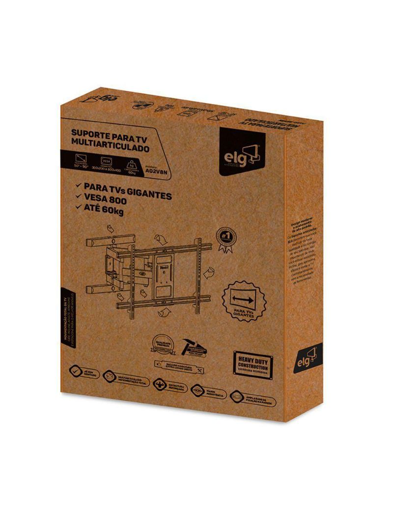 Suporte Multiarticulado Vesa 800 De 50 A 90 Elg Preto