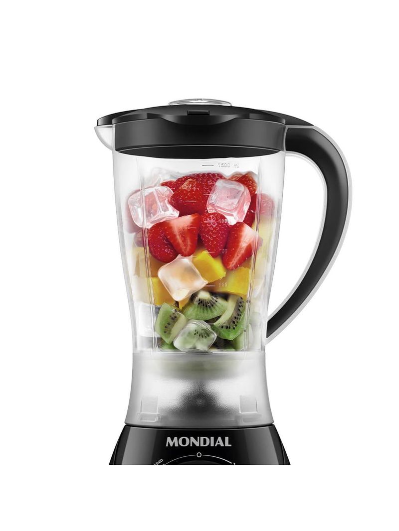 Liquidificador mondial easy power l-550-b com 2 velocidades + função pulsar 550w - preto