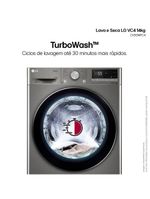 Lava e seca lg 14kg/8kg smart vc4 cv5014pc4 com inteligência artificial ai dd™ - inox