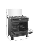 Fogao 5bcs Mesa Inox Mfi5bb Mueller Preto Bivolt