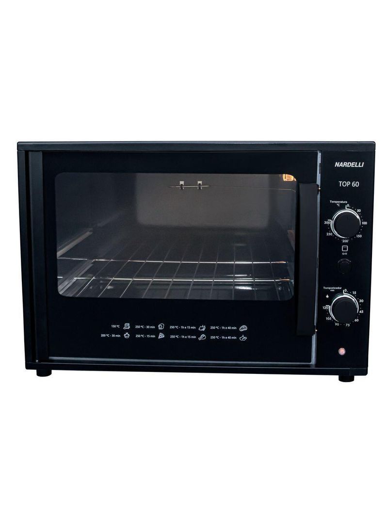 Forno Eletrico Nardelli 60L Top 60 1750W Preto 110V