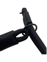 Coleira De Corda Dupla Preta 65cm Resistente Acqua Wave