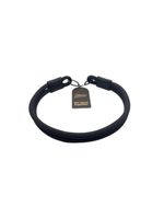 Coleira De Corda Dupla Preta 65cm Resistente Acqua Wave