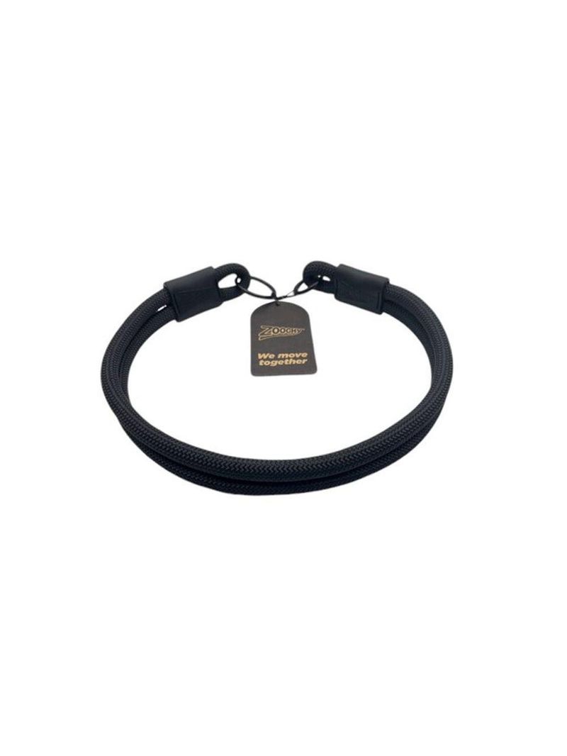 Coleira De Corda Dupla Preta 65cm Resistente Acqua Wave