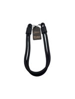 Coleira De Corda Dupla Preta 65cm Resistente Acqua Wave