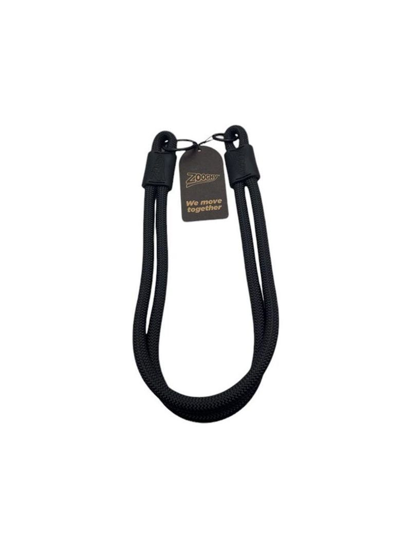 Coleira De Corda Dupla Preta 65cm Resistente Acqua Wave