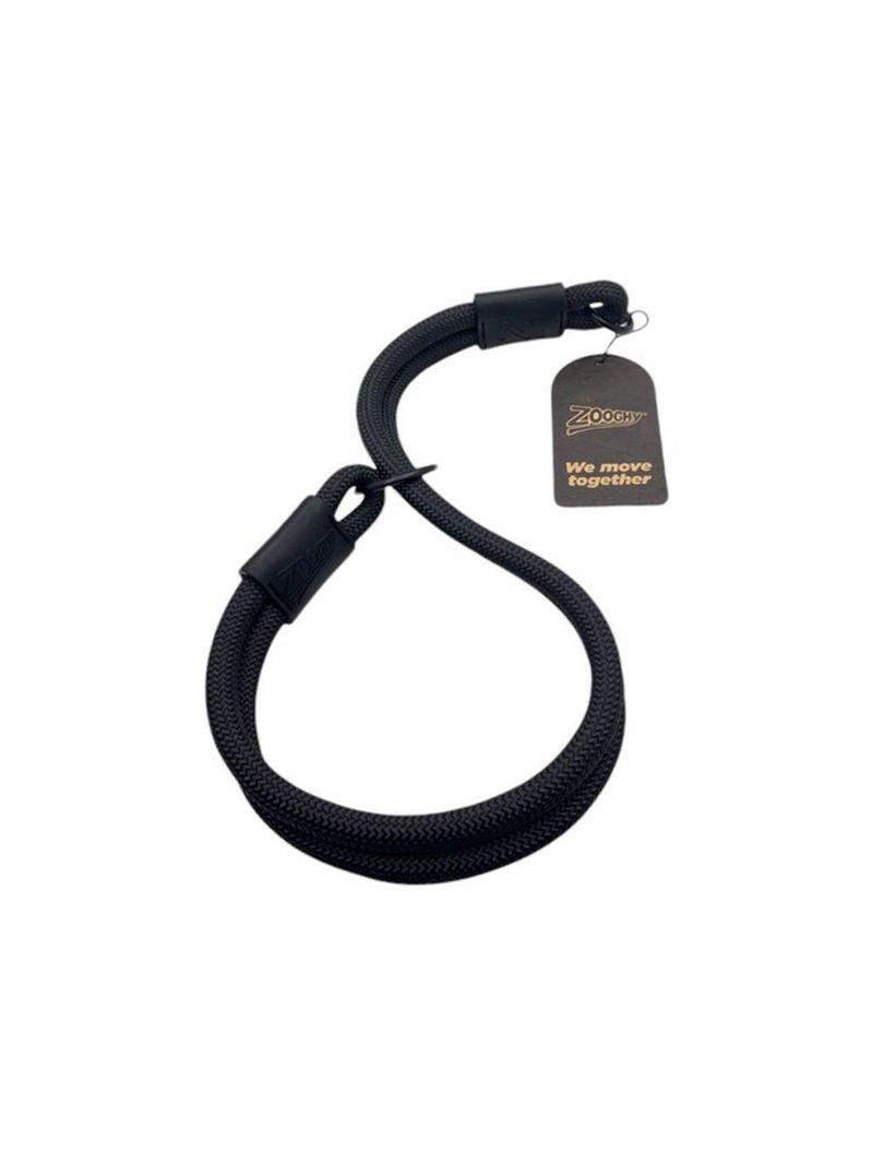 Coleira De Corda Dupla Preta 65cm Resistente Acqua Wave