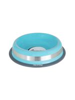 Comedouro Inox Prestige Azul 450ml - Durável E Antiderrapante
