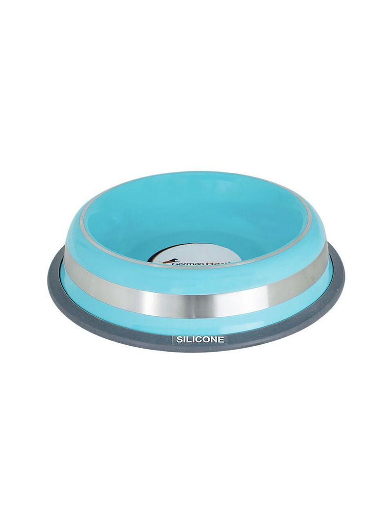 Comedouro Inox Prestige Azul 450ml - Durável E Antiderrapante