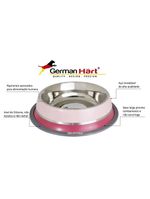 Comedouro Inox Dual Rosa G 850ml Para Pets - Germanhart
