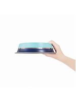 Comedouro Inox Dual Azul G 850ml Para Pets - Germanhart