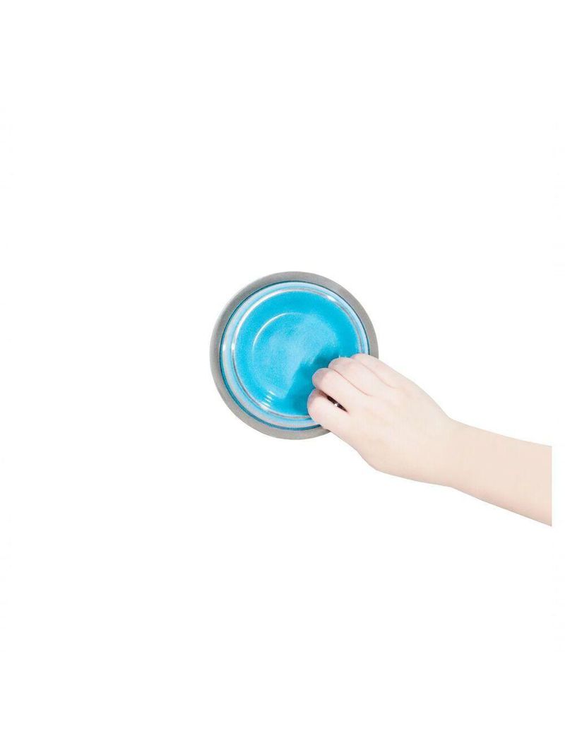 Comedouro Inox Prestige Azul 210ml - Resistente E Antiderrapante