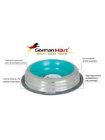 Comedouro Inox Premium Azul 210ml Com Base De Silicone Cães E Gatos