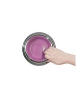 Comedouro Inox Premium Rosa 450ml - Antiderrapante, Durável E Fácil De Limpar