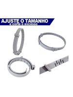 Coleira Antipulgas Para Cães Ajustável 63cm Cinza óleo Essencial Pulgas E Carrapatos