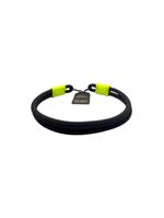 Coleira De Corda Dupla Preta Com Verde 65cm Resistente Acqua Wave