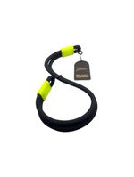 Coleira De Corda Dupla Preta Com Verde 65cm Resistente Acqua Wave