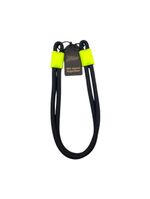Coleira De Corda Dupla Preta Com Verde 65cm Resistente Acqua Wave