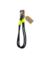 Coleira De Corda Dupla Preta Com Verde 65cm Resistente Acqua Wave