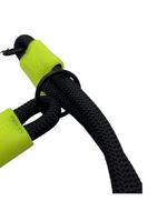 Coleira De Corda Dupla Preta Com Verde 65cm Resistente Acqua Wave