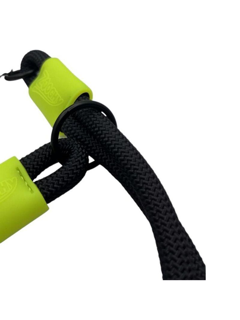 Coleira De Corda Dupla Preta Com Verde 65cm Resistente Acqua Wave