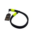 Coleira De Corda Dupla Preta Com Verde 65cm Resistente Acqua Wave