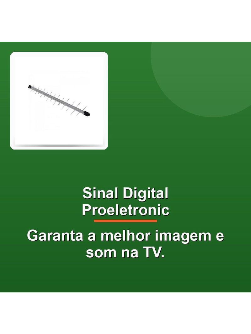 Antena Digital Black Externa Proeletronic 38e Prohd 1300db