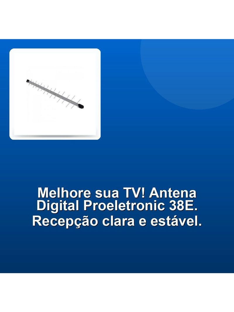 Antena Digital Black Externa Proeletronic 38e Prohd 1300db