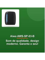 Caixa De Som Aiwa Mini Speaker Aws-sp-03-b Bivolt Preta