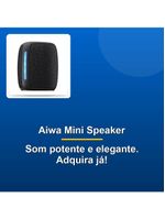 Caixa De Som Aiwa Mini Speaker Aws-sp-03-b Bivolt Preta