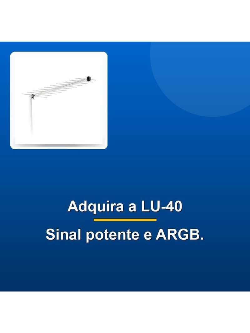 Antena Externa Log Para Tv Aquário Lu-40 40 Elementos