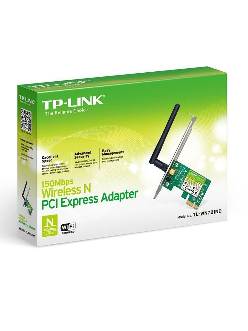 Adaptador Placa Pci Express Wireless Tp-link 150 Mbps